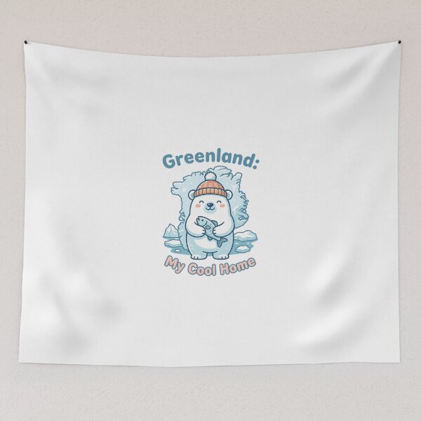 Item preview, Greenland My Cool Home Political Polar Bear Satire Kawaii designed and sold by chattsuede.