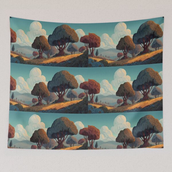 Item preview, Brown Nature Landscapes Whimsical Characters Colorful Art Design designed and sold by ART ATTACK ZONE.
