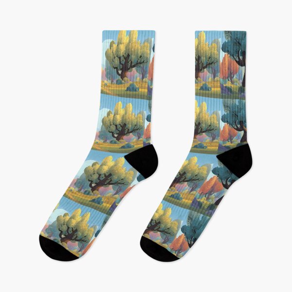Item preview, Calm Nature Landscapes Whimsical Characters Colorful Art Design designed and sold by ART ATTACK ZONE.