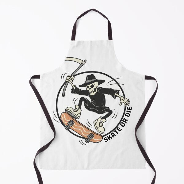 Item preview, Skate Or Die - Vintage Grim Reaper Skateboarder Mascot designed and sold by STARLIGHTS.