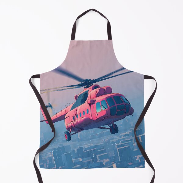 Item preview, Pink Helicopter Landscapes Whimsical Characters Colorful Art Design designed and sold by ART ATTACK ZONE.