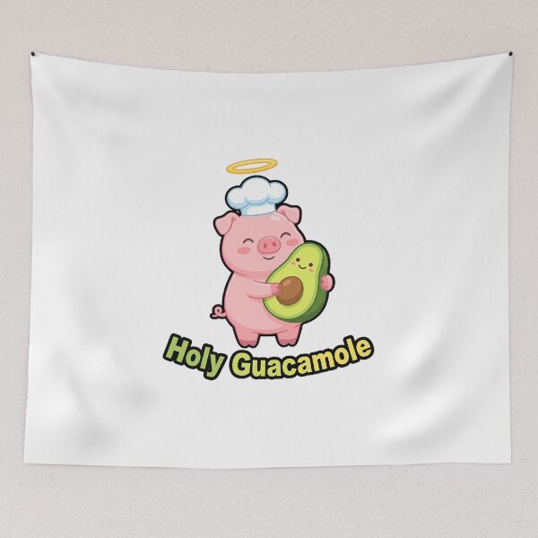 Item preview, Holy Guacamole Pig Avocado Cute Cartoon Foodie Humor designed and sold by chattsuede.