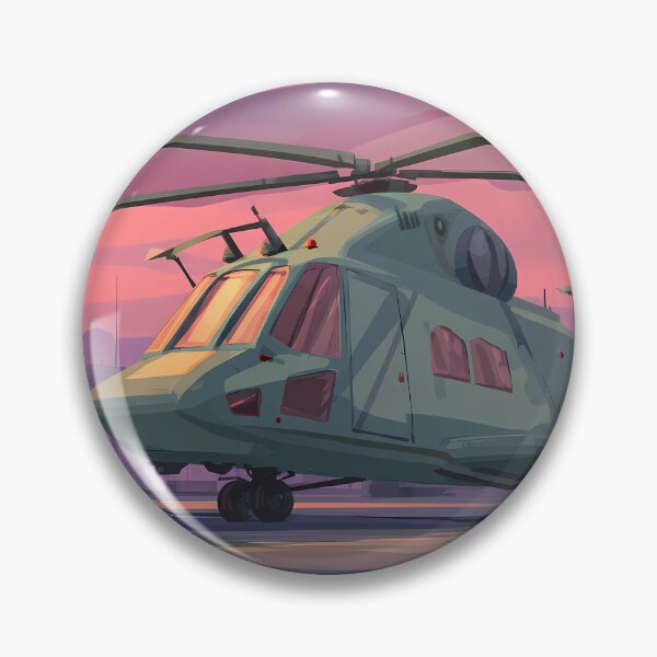 Item preview, Green Helicopter Landscapes Whimsical Characters Colorful Art Design designed and sold by ART ATTACK ZONE.