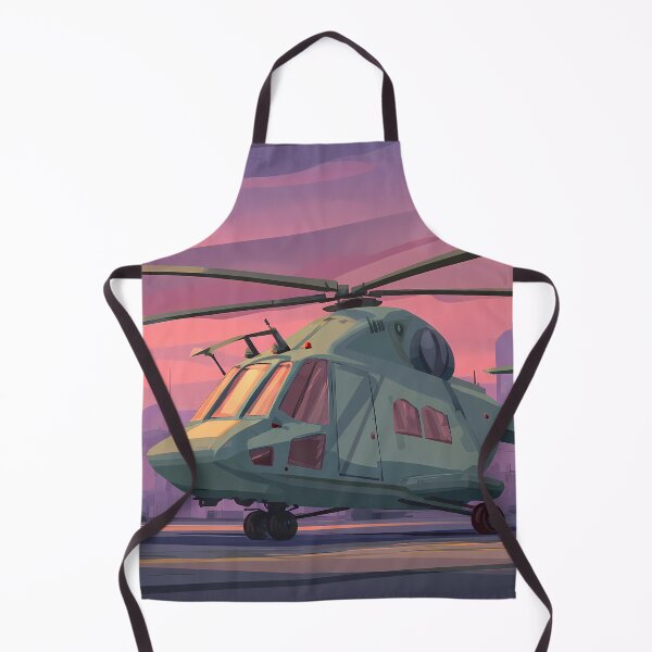 Item preview, Green Helicopter Landscapes Whimsical Characters Colorful Art Design designed and sold by ART ATTACK ZONE.