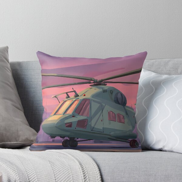 Item preview, Green Helicopter Landscapes Whimsical Characters Colorful Art Design designed and sold by ART ATTACK ZONE.