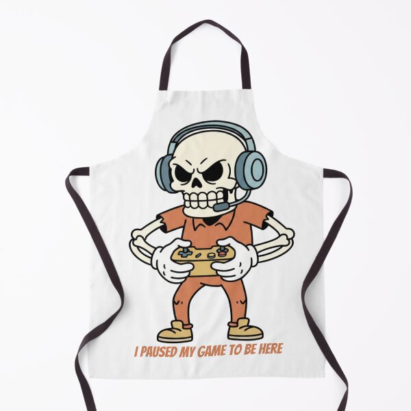 Item preview, I Paused My Game To Be Here - Vintage Skeleton Gamer Mascot designed and sold by STARLIGHTS.