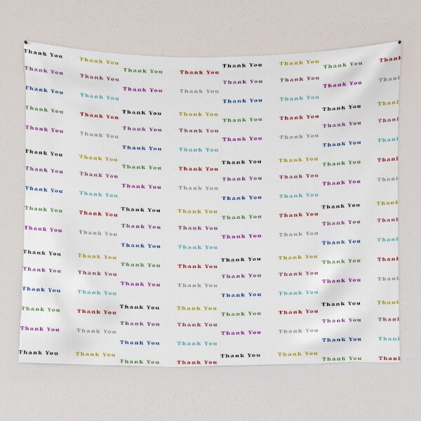 Item preview, Thank You Pack Colorful Texts Stickers Prints Posters Wall Art Magnet Home Coffee Cup Decoration TShirt Stationary Notebook Magnet Hat Kitchen Work School Office Redbubble Shop designed and sold by Saritas Boutique Shop.