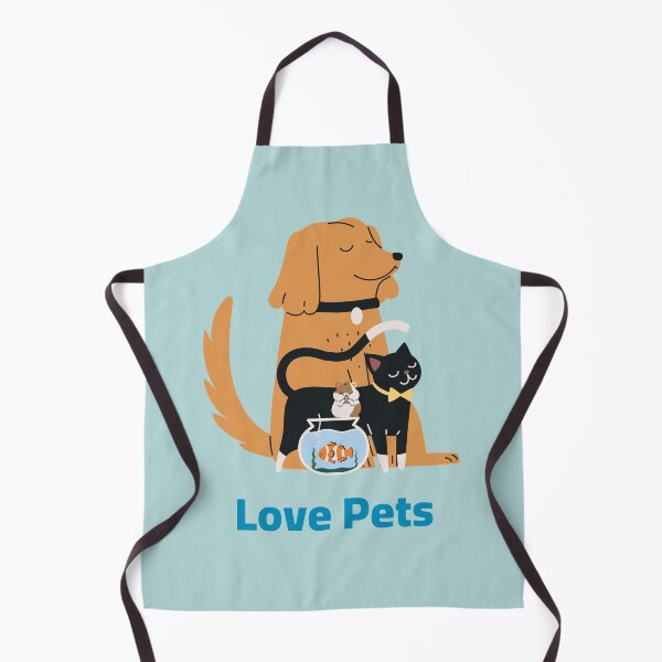 Item preview, Cute Aesthetic Love Pets Design - Dog, Cat, and Fish Illustration. designed and sold by PhantomArtStore.