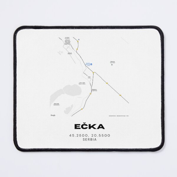 Item preview, Ečka Serbia Map Print | Minimalist City Road Map Wall Art designed and sold by RM-Journey.