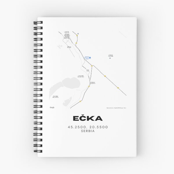 Item preview, Ečka Serbia Map Print | Minimalist City Road Map Wall Art designed and sold by RM-Journey.
