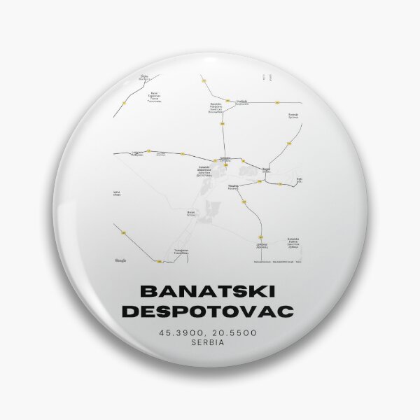 Item preview, Banatski Despotovac Serbia Map Print | Minimalist City Road Map Wall Art designed and sold by RM-Journey.