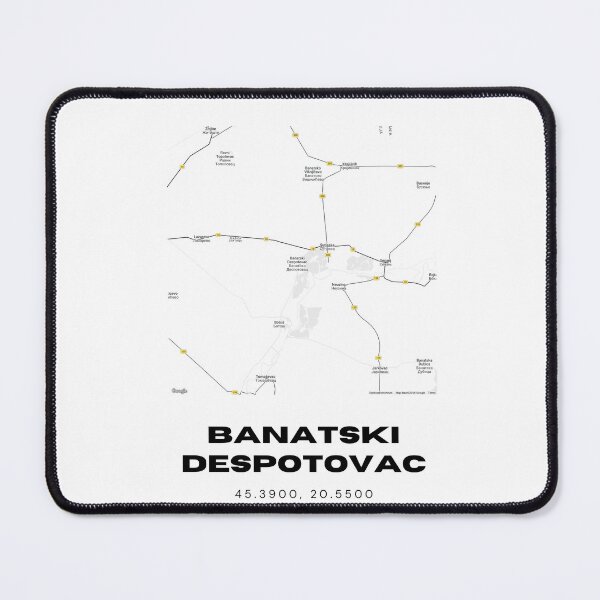 Item preview, Banatski Despotovac Serbia Map Print | Minimalist City Road Map Wall Art designed and sold by RM-Journey.