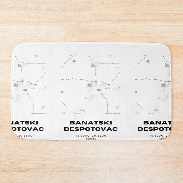 Item preview, Banatski Despotovac Serbia Map Print | Minimalist City Road Map Wall Art designed and sold by RM-Journey.