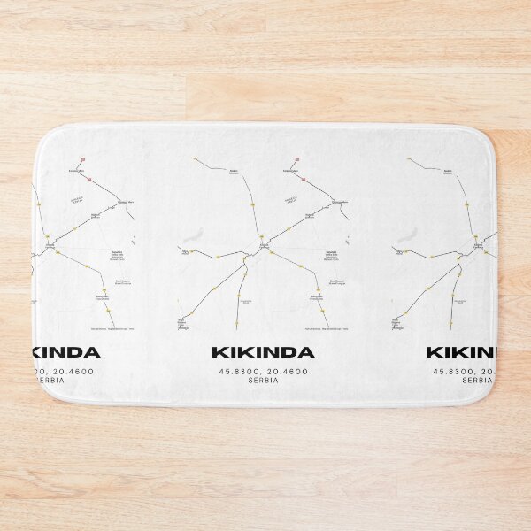 Item preview, Kikinda Serbia Map Print | Minimalist City Road Map Wall Art designed and sold by RM-Journey.