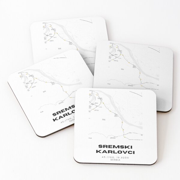 Item preview, Sremski Karlovci Serbia Map Print | Minimalist City Road Map Wall Art designed and sold by RM-Journey.