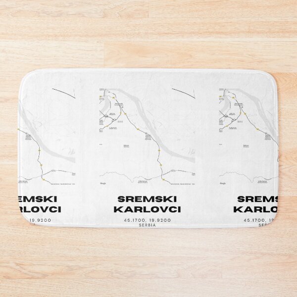 Item preview, Sremski Karlovci Serbia Map Print | Minimalist City Road Map Wall Art designed and sold by RM-Journey.