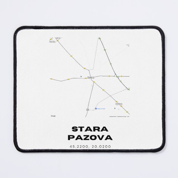 Item preview, Stara Pazova Serbia Map Print | Minimalist City Road Map Wall Art designed and sold by RM-Journey.