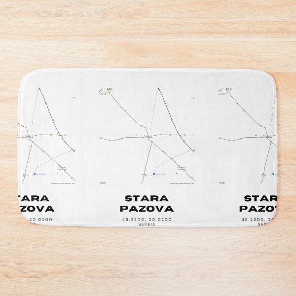 Item preview, Stara Pazova Serbia Map Print | Minimalist City Road Map Wall Art designed and sold by RM-Journey.