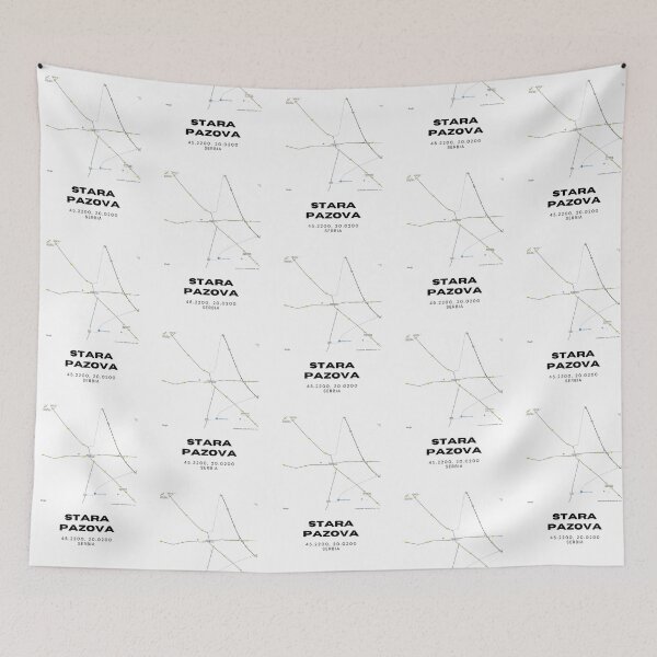 Item preview, Stara Pazova Serbia Map Print | Minimalist City Road Map Wall Art designed and sold by RM-Journey.