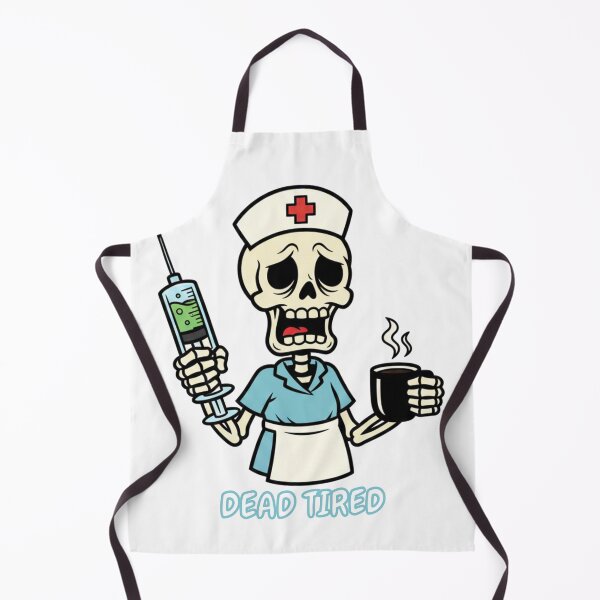 Item preview, Dead Tired - Funny Nurse Skeleton Drinking Coffee designed and sold by STARLIGHTS.