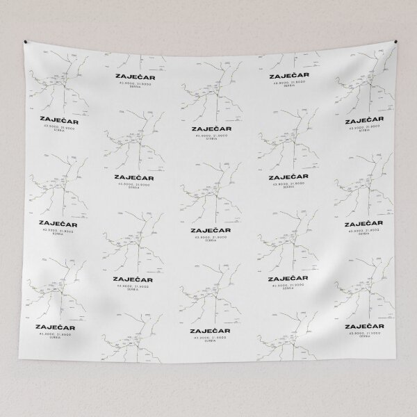 Item preview, Zaječar Serbia Map Print | Minimalist City Road Map Wall Art designed and sold by RM-Journey.