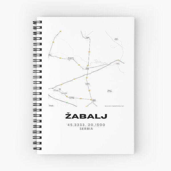 Item preview, Žabalj Serbia Map Print | Minimalist City Road Map Wall Art designed and sold by RM-Journey.