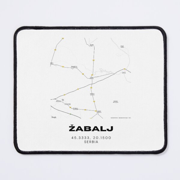 Item preview, Žabalj Serbia Map Print | Minimalist City Road Map Wall Art designed and sold by RM-Journey.