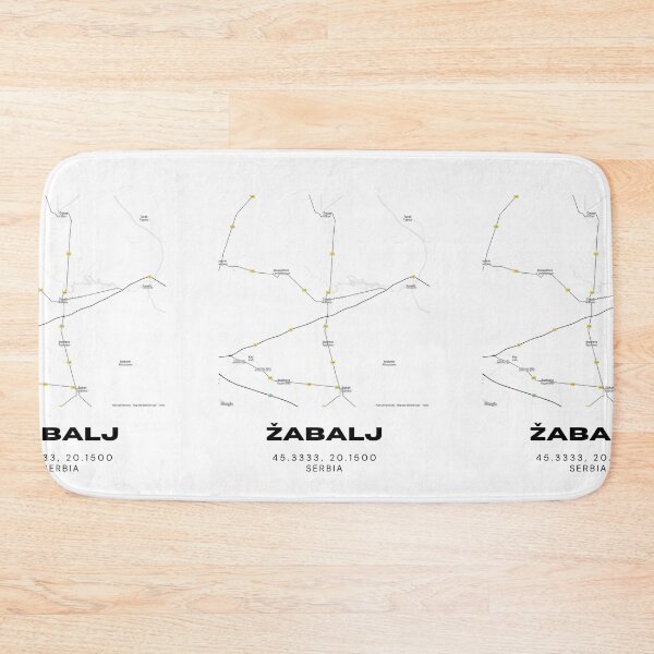 Item preview, Žabalj Serbia Map Print | Minimalist City Road Map Wall Art designed and sold by RM-Journey.