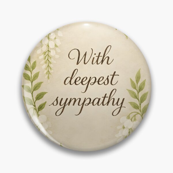 Item preview, With Deepest Sympathy – White Wisteria Botanical Frame on Vintage Paper designed and sold by EmeraldeaArt.