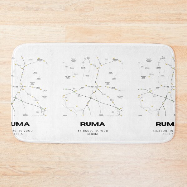Item preview, Ruma Serbia Map Print | Minimalist City Road Map Wall Art designed and sold by RM-Journey.