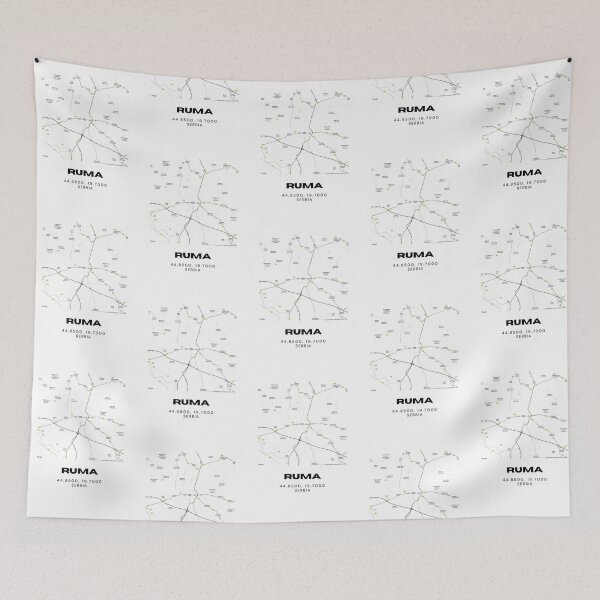 Item preview, Ruma Serbia Map Print | Minimalist City Road Map Wall Art designed and sold by RM-Journey.