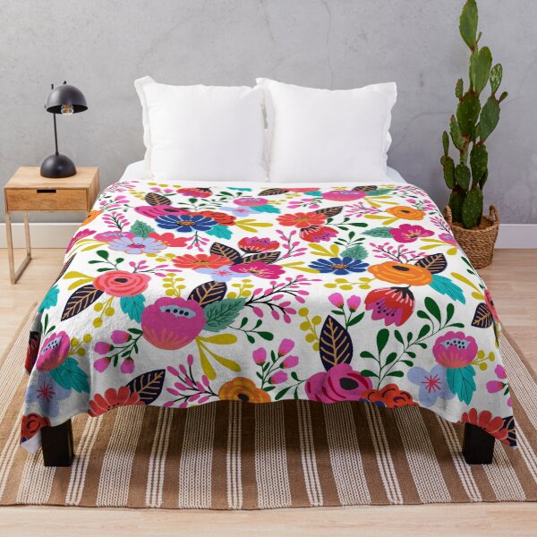 Item preview, Bright boho hand drawn flowers designed and sold by Jennifer Ladd.