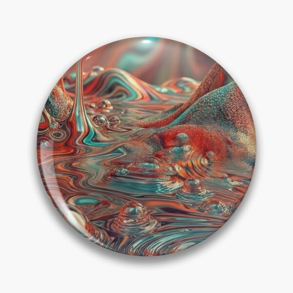 Item preview, Melting Reality – Surreal Red & Teal Landscape designed and sold by B-Russ-Stuff.