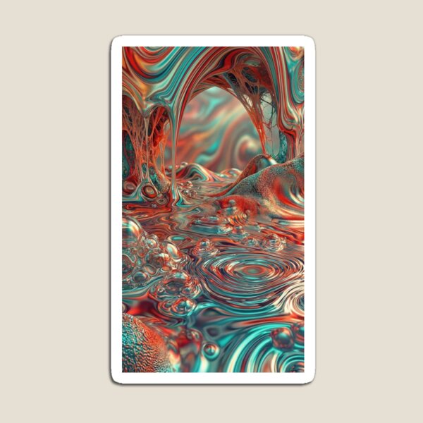 Item preview, Melting Reality – Surreal Red & Teal Landscape designed and sold by B-Russ-Stuff.