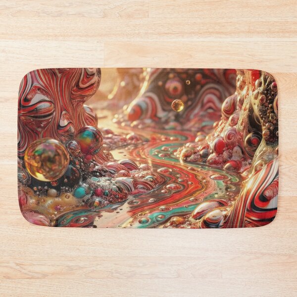Item preview, Psychedelic Marble Canyon – Surreal Red & Teal Landscape designed and sold by B-Russ-Stuff.