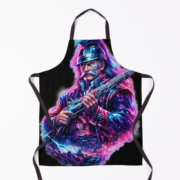 Item preview, Cyberpunk Greek Revolution Hero - Neon Warrior with Musket designed and sold by BounoWorld.