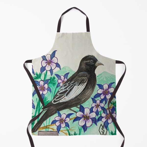 Item preview, Colorado state bird and flower, the lark bunting and Rocky Mountain columbine designed and sold by Matt Starr Fine Art .