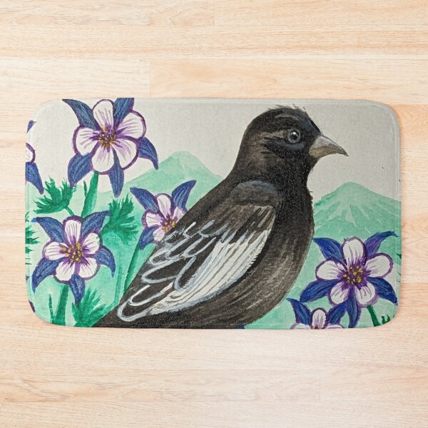 Item preview, Colorado state bird and flower, the lark bunting and Rocky Mountain columbine  designed and sold by Matt Starr Fine Art .