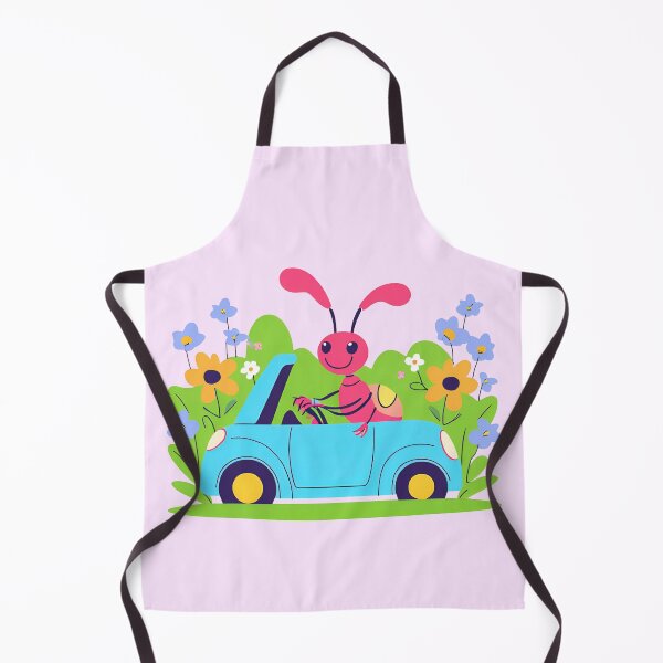 Item preview, Cute Ant Driving a Car – Whimsical Nature Illustration designed and sold by LumoriaDesigns.