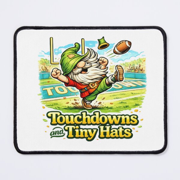 Item preview, Touchdowns and Tiny Hats – Gnome Scoring Celebration designed and sold by Moriarty's Digital Visions.