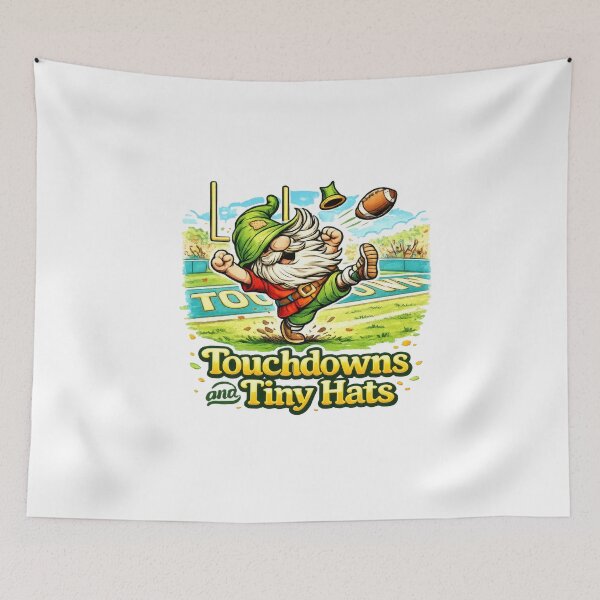 Item preview, Touchdowns and Tiny Hats – Gnome Scoring Celebration designed and sold by Moriarty's Digital Visions.