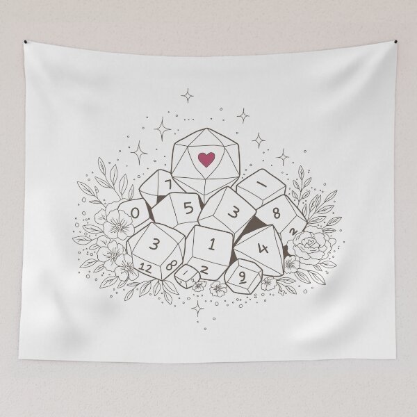 Item preview, D20 dice - heart - dungeon and dragons designed and sold by MiniV2019.