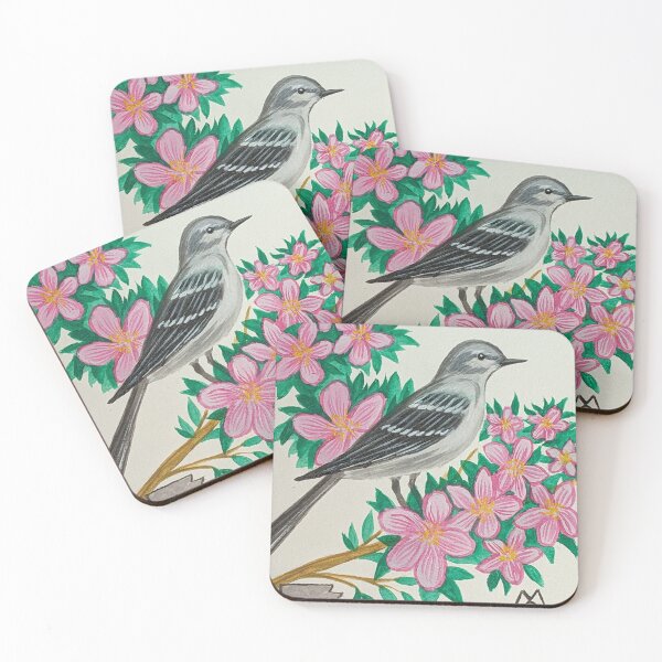 Item preview, Arkansas state bird and flower, the mockingbird and apple blossom  designed and sold by Matt Starr Fine Art .