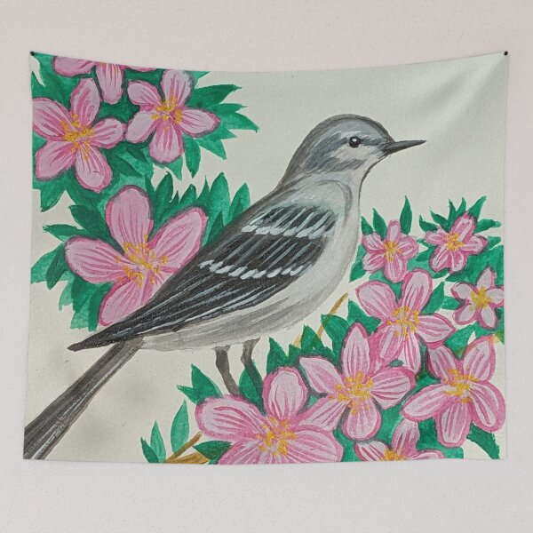 Item preview, Arkansas state bird and flower, the mockingbird and apple blossom  designed and sold by Matt Starr Fine Art .