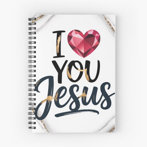 Item preview, Modern I ❤️ U Jesus - Elegant Marble & Ruby Edition designed and sold by Kimjs-design.
