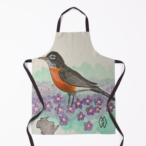 Item preview, Wisconsin state bird and flower, the robin and wood violet  designed and sold by Matt Starr Fine Art .