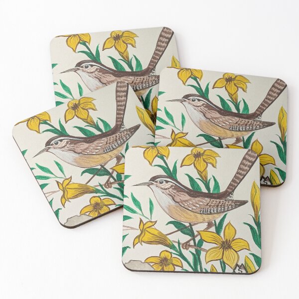 Item preview, South Carolina state bird and flower, the Carolina wren and yellow jessamine designed and sold by Matt Starr Fine Art .