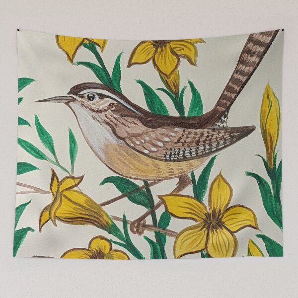 Item preview, South Carolina state bird and flower, the Carolina wren and yellow jessamine designed and sold by Matt Starr Fine Art .