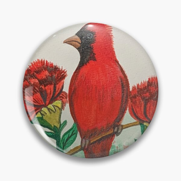 Item preview, Ohio state bird and flower, the cardinal and red carnation  designed and sold by Matt Starr Fine Art .