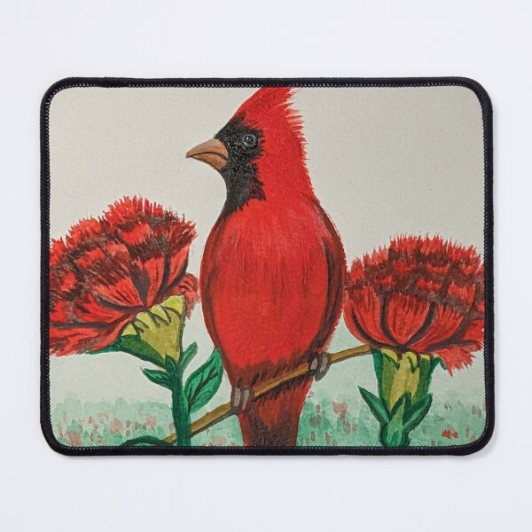 Item preview, Ohio state bird and flower, the cardinal and red carnation designed and sold by Matt Starr Fine Art .